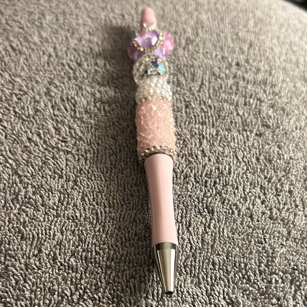 Pink and Purple Beaded Pen